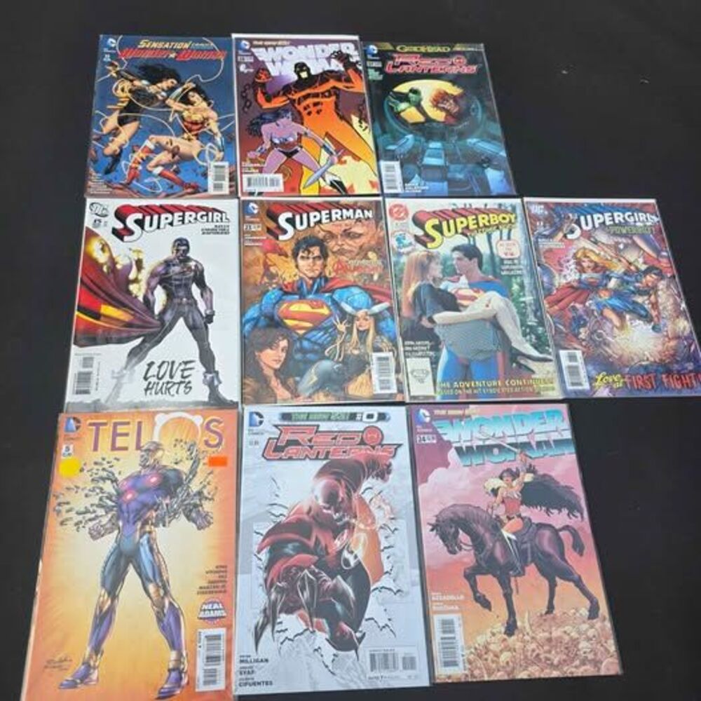Lot of 10 DC Comics including Wonder Woman, Superman, and Supergirl?